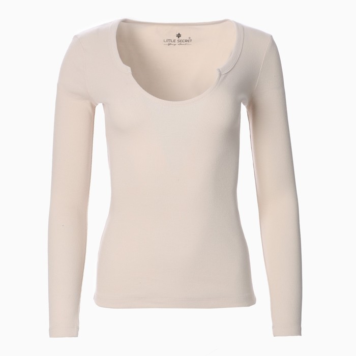 Лонгслив женский, цвет тёмно-кремовый, размер 42 (S) - Фото 1