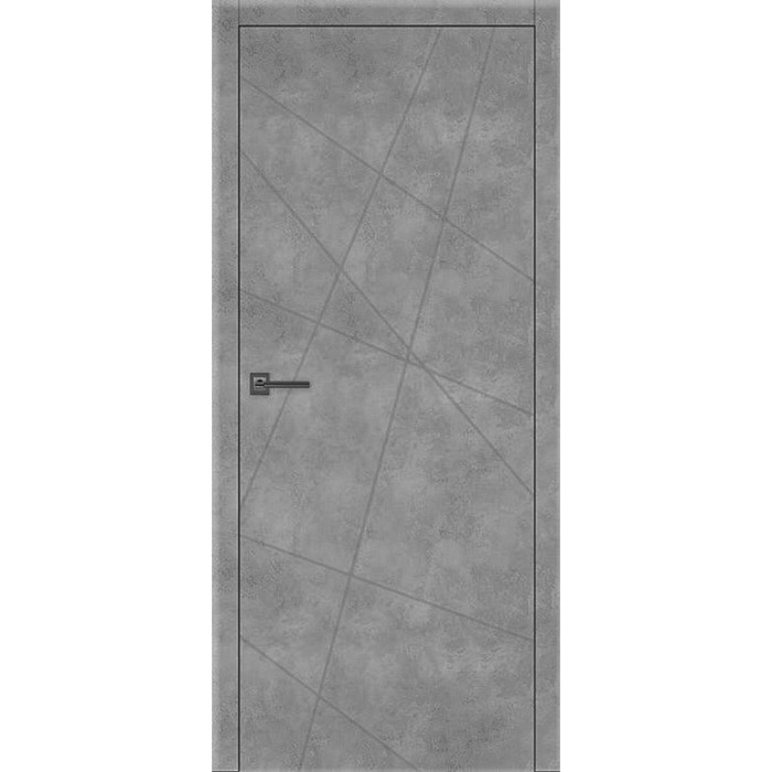 Дверное полотно ДГ 60 Сингапур Бетон серый 2000x600 - Фото 1