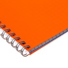 Тетрадь на гребне A5 48 листов в клетку Calligrata Оранжевая, пластиковая обложка, блок офсет - Фото 3