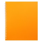 Тетрадь на гребне A5 Calligrata 48 листов в клетку "Оранжевая", пластиковая обложка, блок офсет МИКС - фото 9121717