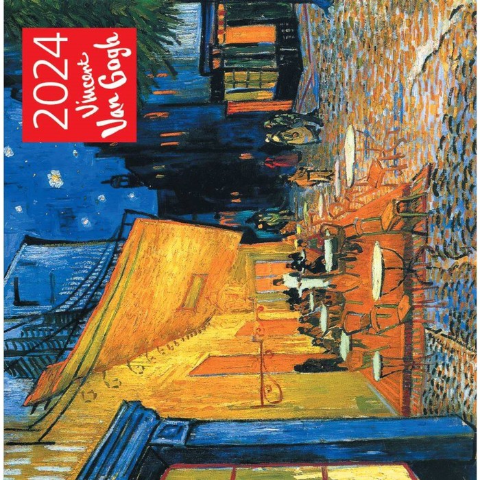 Винсент Ван Гог. Ночная терраса кафе. Календарь настенный на 2024 год, 30х30 см - Фото 1