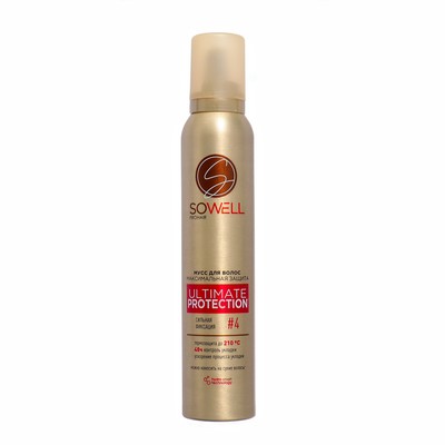 Мусс для волос сильной фиксации SoWell Ultimate Protection максимальная защита и идеальная укладка,