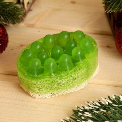 Массажное мыло с люффой «Сосновый бор» 100 г