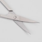 Ножницы маникюрные, загнутые, широкие, в чехле, 9 см, цвет серебристый - Фото 2