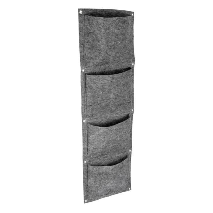 Органайзер Qwerty из фетра, прямоугольный, 4 кармана, 30х100 см, 1,5 л, цвет серый - Фото 1