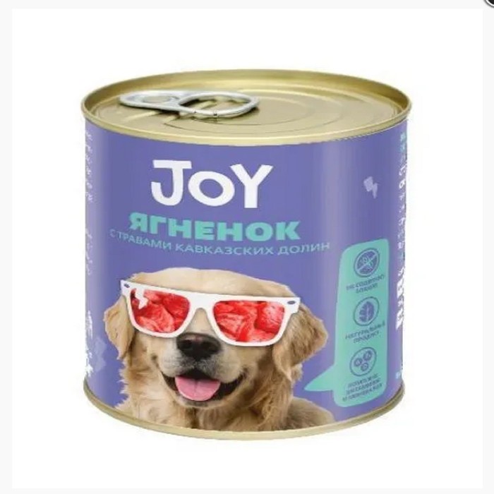 Влажный корм JOY беззерновой влажный для собак средних и крупных пород, ягненок 340 гр. - Фото 1