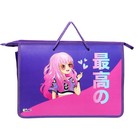 Папка с ручками А4, 340 х 245 х 75 мм, пластиковая, ручки-шнурок, Оникс "Аниме Тянка" 9607786