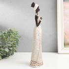 Сувенир полистоун "Африканка в плетёном платье" белый 27х8х6 см 9604710