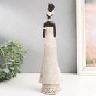 Сувенир полистоун "Африканка в плетёном платье" белый 27х8х6 см 9604710