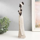 Сувенир полистоун "Африканка в плетёном платье" белый 27х8х6 см 9604710