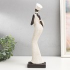 Сувенир полистоун "Африканка с круглым плетёным кувшином" белый 33х9,5х9,5 см 9604714