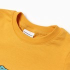 Футболка для мальчика "Дино Hey what up", цвет тёмно-жёлтый, рост 98-104 см 9921464