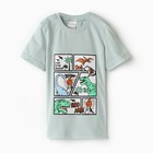 Футболка для мальчика "Динозавры BOOM!! ROO ARR!", цвет светло-голубой, рост 110-116 см 9921471