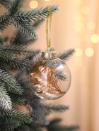 Ёлочные игрушки «Фиеста», шары новогодние, d=8 см, набор 2 шт., листочки, золото - Фото 2