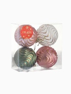 Ёлочные игрушки «Ширин», шары новогодние, d=8 см, набор 4 шт., волна, МИКС - фото 7633448