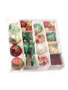 Ёлочные игрушки «Ассорти», новогодние, набор 42 шт., красный/зелёный - фото 23841195