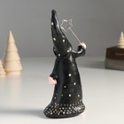 Фигурка-держатель для записок «Дед Мороз в чёрном наряде в горох», 8.1×5.3×18.2 см - Фото 3
