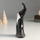 Фигурка-держатель для записок «Дед Мороз в чёрном наряде в горох», 8.1×5.3×18.2 см - Фото 4