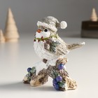 Фигурка полистоун «Новогодний воробышек в колпаке на коряге с ягодками», 5.5×11×11.5 см - Фото 4