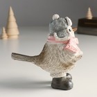 Фигурка полистоун «Воробышек в шапке-ушанке с новогодним шариком», 8.5×13×13 см - Фото 2