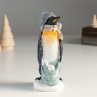 Сувенир полистоун "Пингвин в шапке и шарфе с мешком подарков" 6х6,5х15,5 см - фото 319959403