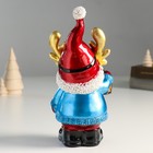 Сувенир полистоун "Дед Мороз в колпаке с рожками, с фонариком" 10х8х21,5 см - Фото 3