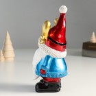 Сувенир полистоун "Дед Мороз в колпаке с рожками, с фонариком" 10х8х21,5 см - Фото 4