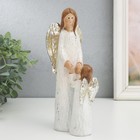 Сувенир полистоун "Ангелочки - мама и дочка" беж 6,7х9х20,3 см - фото 24427910