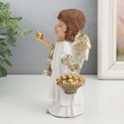 Сувенир полистоун "Ангел в белом платье, с золотыми яблоками" золотые крылья 7х8х14 см - Фото 4