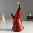 Сувенир полистоун "Дед Мороз в красном наряде, с подарками и колокольчиком" 10,5х9х22,5 см - Фото 3