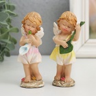 Фигурка полистоун «Ангелочек-музыкант: игра цветов», 3.5×4.5×9 см, МИКС - Фото 3