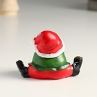 Сувенир полистоун "Дед Мороз в зелёном кафтане в колпаке, баловник" МИКС 9х5х7,5 см - фото 22705974