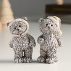 Фигурка полистоун «Мишка в шапке; колпаке, стоит», серый, 4×3×7 см, МИКС - Фото 2