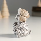 Сувенир полистоун "Мишка в шапке-ушанке, сидит" серый МИКС 6х5х7,5 см - Фото 5