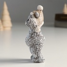 Фигурка полистоун «Мишка в шапке-ушанке, стоит», 4.5×4×10.5 см, серый, МИКС - фото 322331712