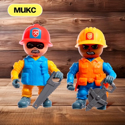 Фигурка - игрушка для мальчика «Строитель», МИКС