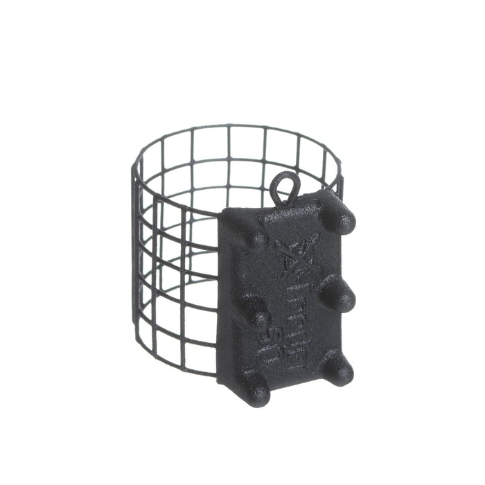 Груз-кормушка металлическая X-FEEDER ME GRUNT M GRID, цвет Matt Black, 50 г, 28 мл