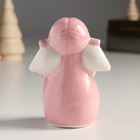 Сувенир керамика "Девочка-ангел с хвостиками, розовое платье, с звёздочкой" 9,3х6,6х4,7 см - фото 10936915