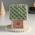 Фигурка полистоун «Пряничный домик серый с зелёной крышей», 12.5×12.5×11.5 см - Фото 4
