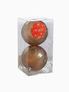 Ёлочные игрушки «Гэбриэл», шары новогодние, d=8 см, 2 шт., блеск, коричневый - Фото 4