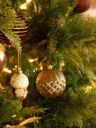 Ёлочные игрушки «Гэбриэл», шары новогодние, d=8 см, 2 шт., сетка, коричневый - Фото 2