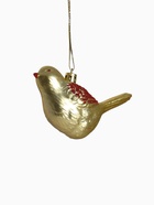 Ёлочные игрушки 2 шт. «Зимнее волшебство. Пташка» пластик, 7×10 см, золото - Фото 3