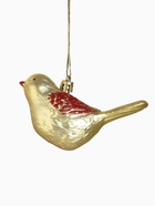 Ёлочные игрушки 2 шт. «Зимнее волшебство. Пташка» пластик, 7×10 см, золото - Фото 4