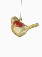 Ёлочные игрушки 2 шт. «Зимнее волшебство. Пташка» пластик, 7×10 см, золото - Фото 5