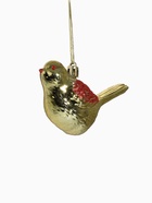Ёлочные игрушки 2 шт. «Зимнее волшебство. Пташка» пластик, 7×10 см, золото - Фото 6