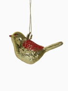 Ёлочные игрушки 2 шт. «Зимнее волшебство. Пташка» пластик, 7×10 см, золото - Фото 7