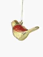 Ёлочные игрушки 2 шт. «Зимнее волшебство. Пташка» пластик, 7×10 см, золото - Фото 8