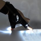 Перчатка ТУНДРА, со светодиодным фонариком и ремешком, левая - Фото 3