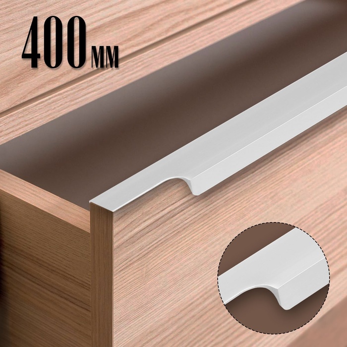 

Ручка торцевая CAPPIO RP100SC, L=400 мм, цвет матовый хром