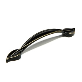 Ручка-скоба CAPPIO RSC025, м/о 128 мм, цвет черно-золотой